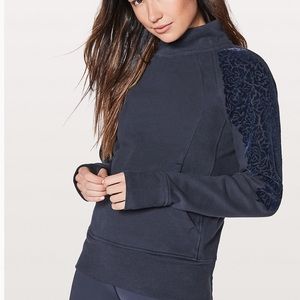 Lululemon Floral Flock Navy Pullover Sweater NWT